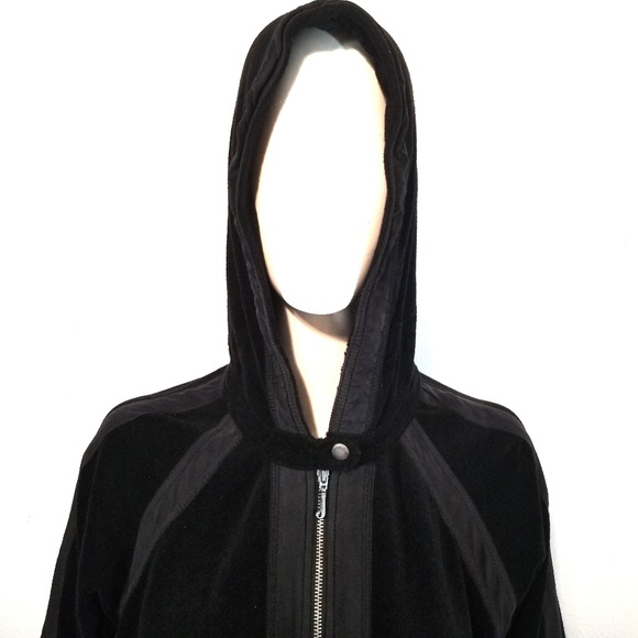 Juicy Couture Silk Panel Accent Black Track Jacket - Picture 3 of 6
